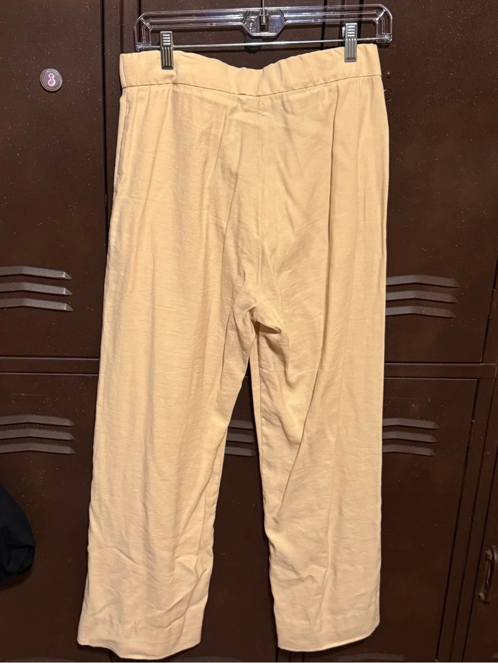 H&M Hi Rise Linen Blend Straight-Leg Pants